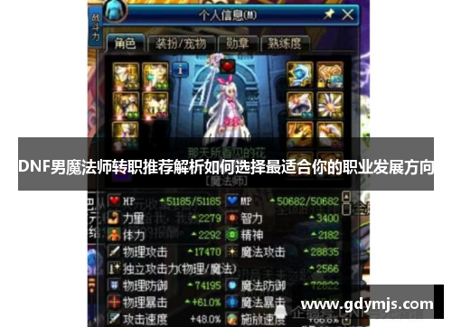 DNF男魔法师转职推荐解析如何选择最适合你的职业发展方向